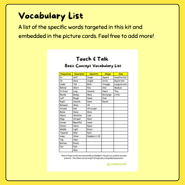 Touch & Talk - Extension Resources