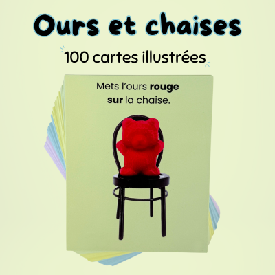 100 cartes illustrées: Ours et Chaises