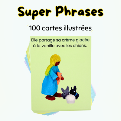 100 cartes illustrées: Super Phrases