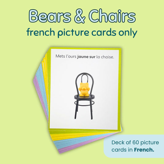 French Picture Cards - Bears & Chairs