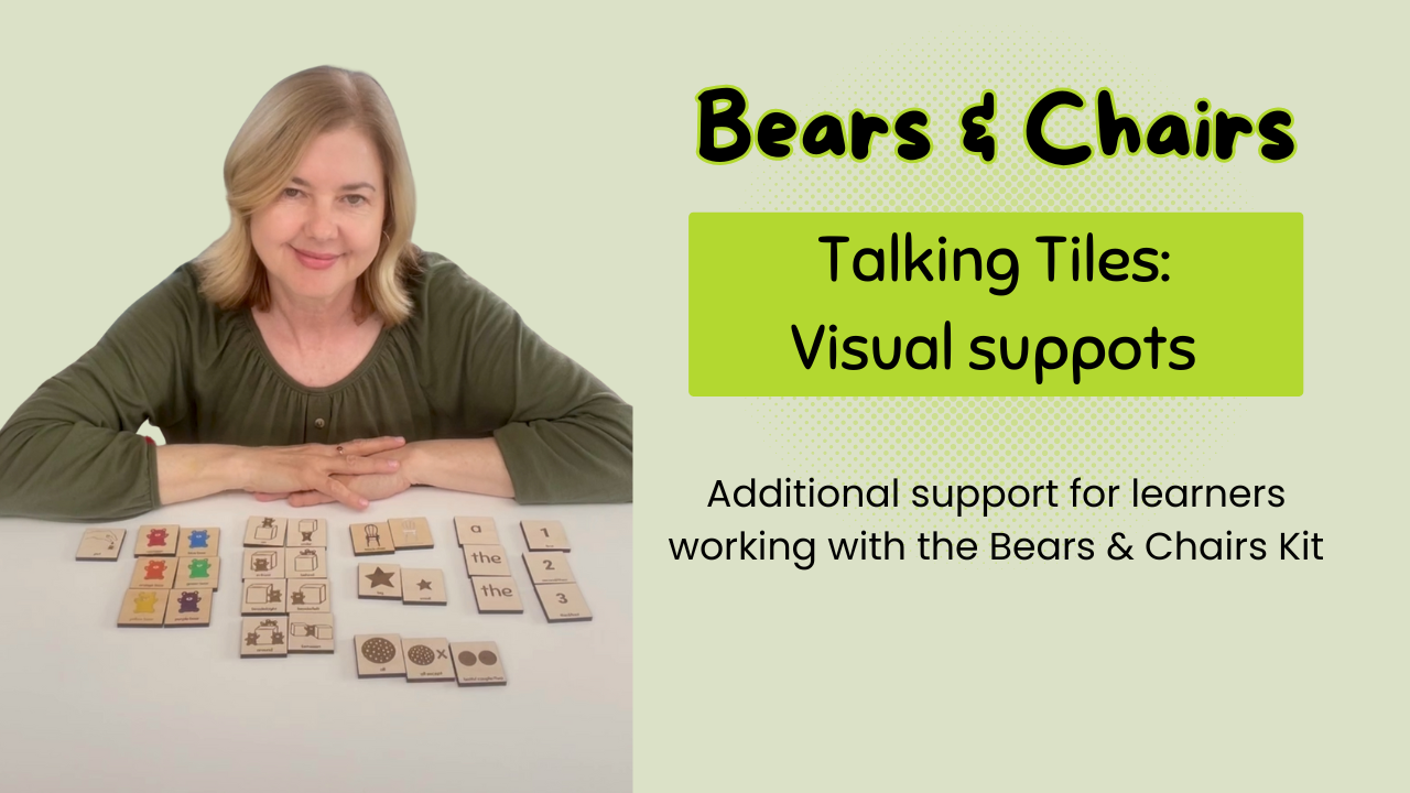 Load video: Get an in-depth explanation on how to use the talking tiles with a variety of language learners.